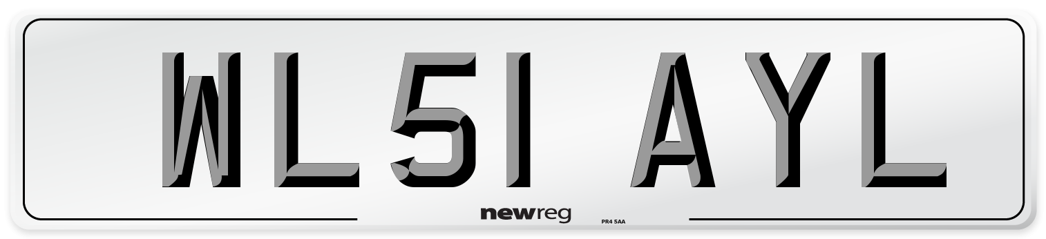 WL51 AYL Number Plate from New Reg